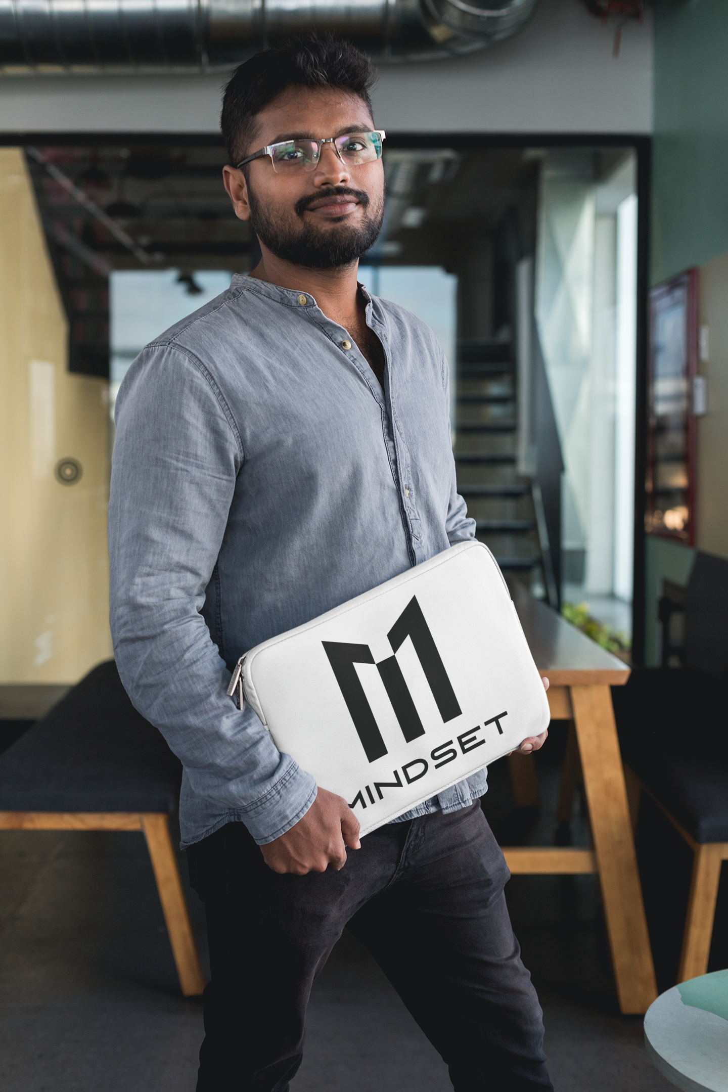 Mindset- White Laptop Sleeve Case