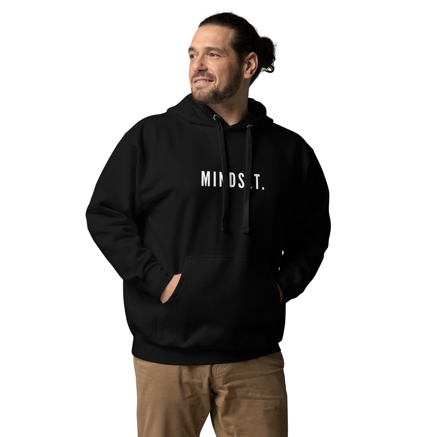 MINDSET.- Black Pullover Hoodie