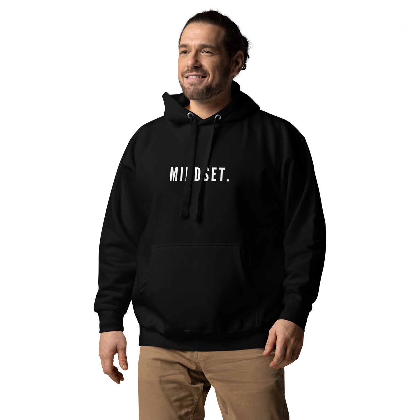 MINDSET.- Black Pullover Hoodie