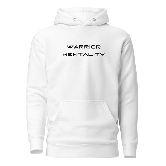 Warrior Mentality- White Pullover Hoodie