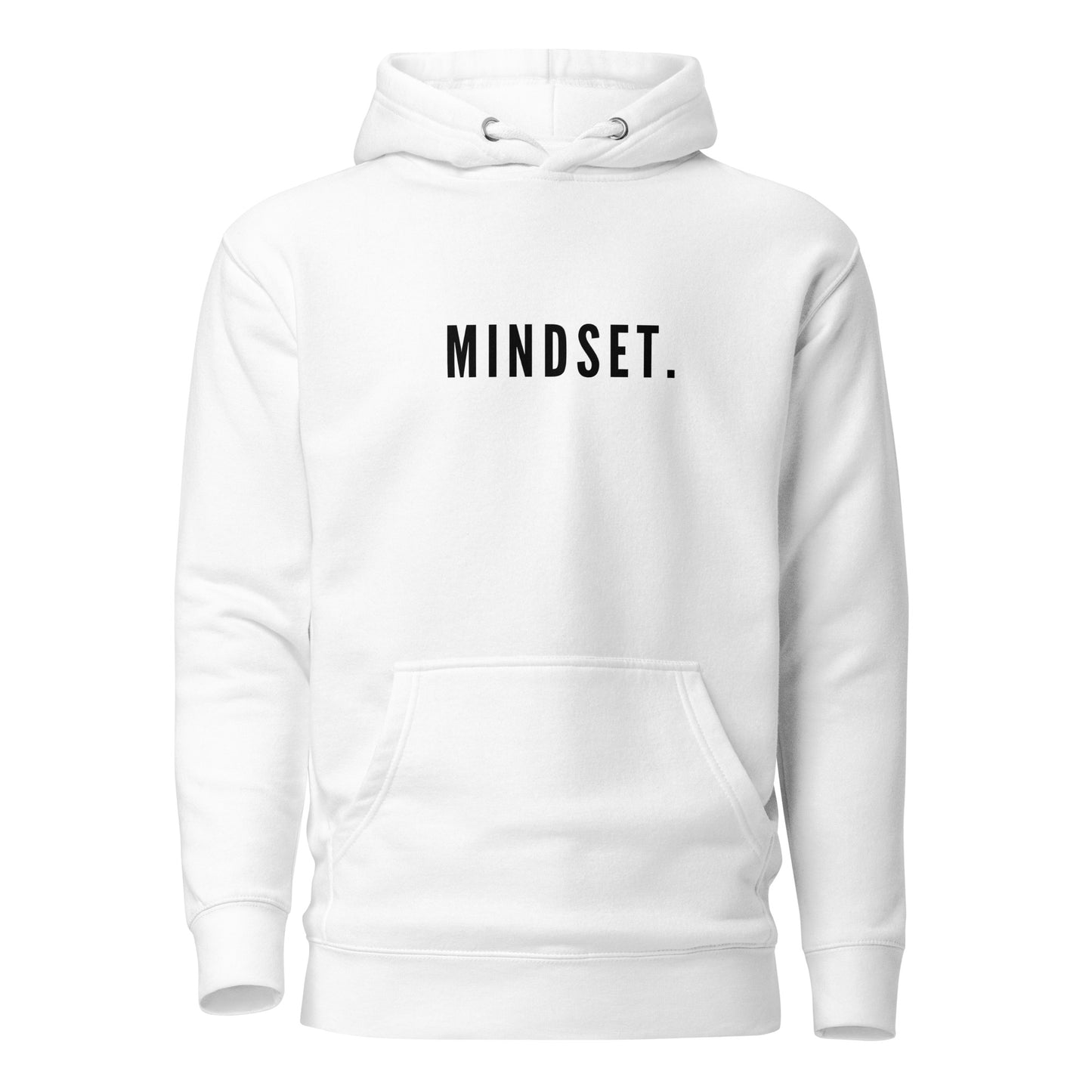 MINDSET. - White Throwover Hoodie