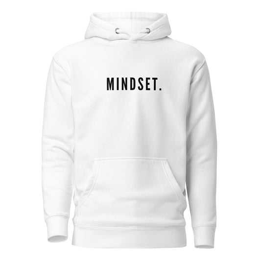 MINDSET. - White Throwover Hoodie