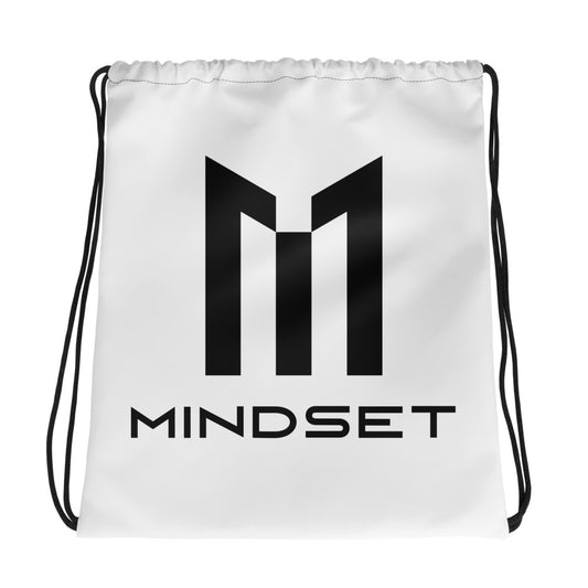 White Mindset Drawstring Gym bag